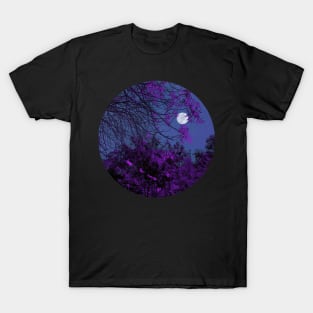 Moon Light and Purple Tree T-Shirt